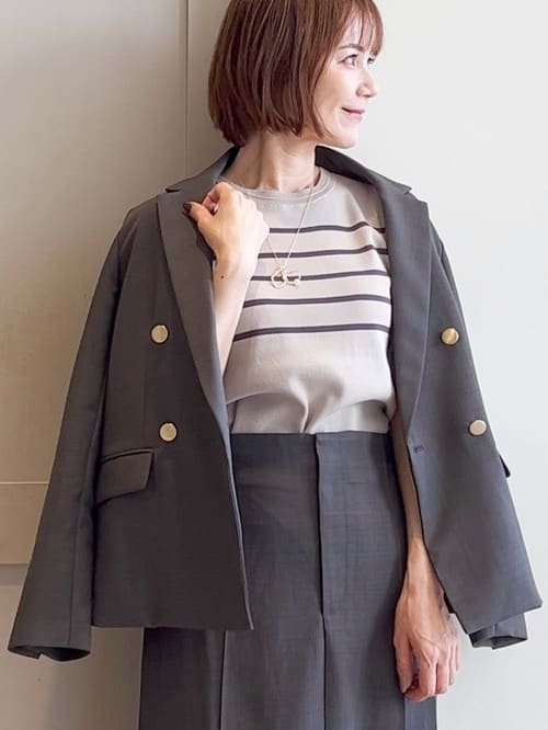 yamakoさんの「grove｜【カセット服】ダブルブレストテーラードジャケット」を使ったコーディネート
