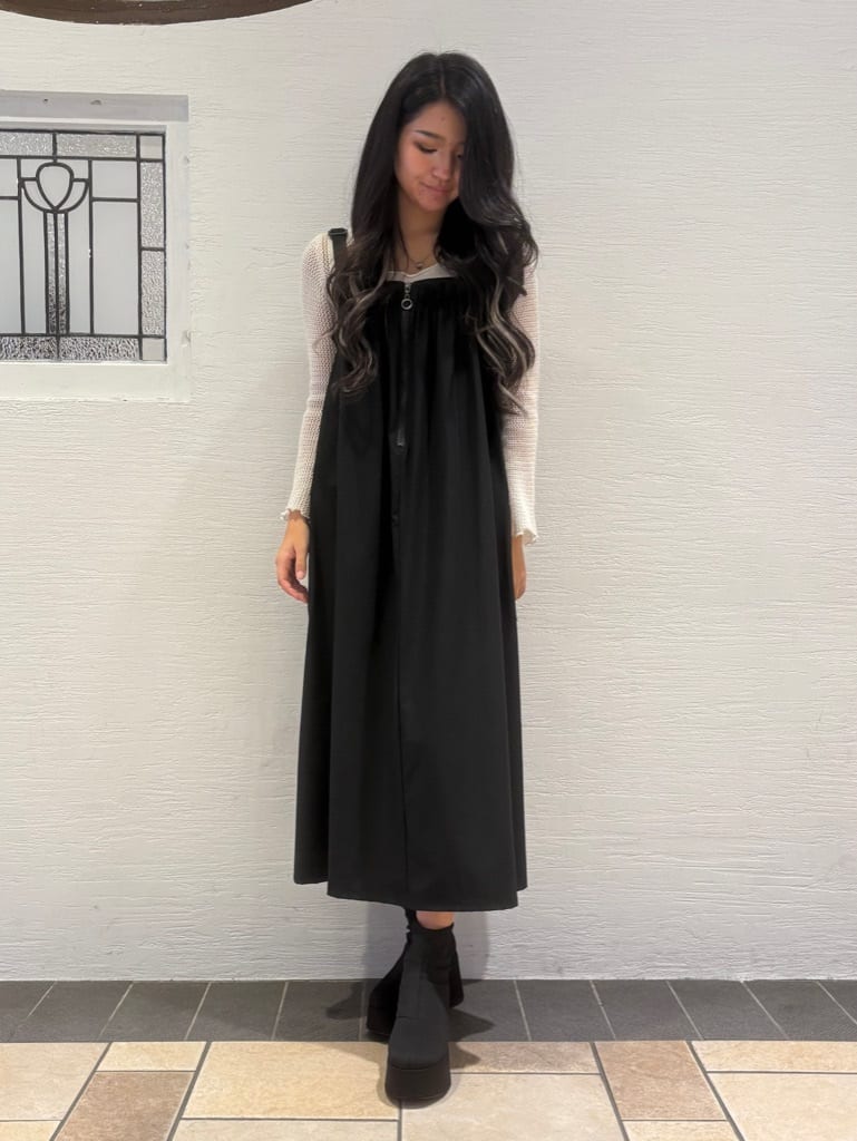 ゆずはさんの「ESPERANZA｜厚底ニットショートブーツ」を使ったコーディネート