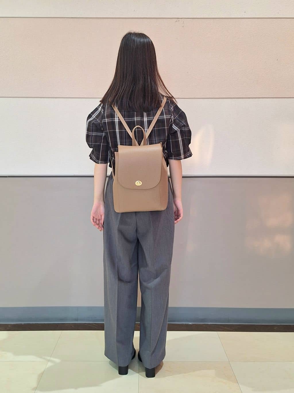 Sachaさんの「SHOO･LA･RUE｜【S-LL/5分袖】お袖タックできれいに魅せる 大人のチェックブラウス」を使ったコーディネート