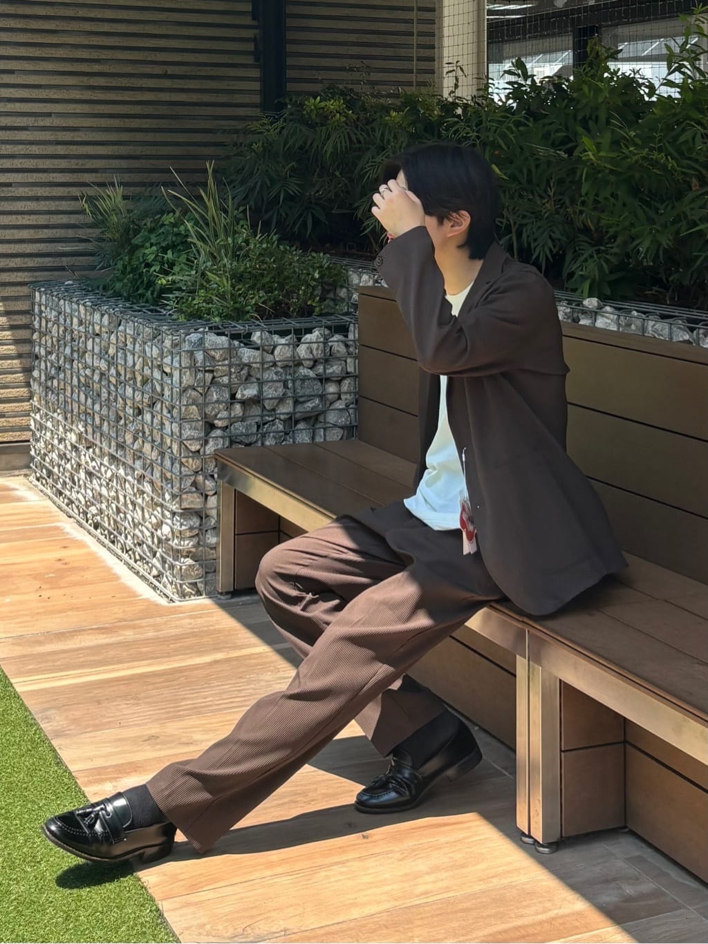 うらしーさんの「THE SHOP TK｜【Begin/ビギン10月号掲載】楊柳スマートジャケット　軽量/洗濯機OK/セットアップ可」を使ったコーディネート
