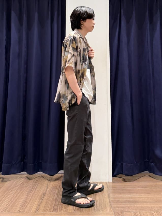 Tightさんの「THE SHOP TK｜アートプリントメッシュ半袖シャツ　【洗濯機OK】」を使ったコーディネート