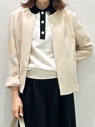 Miwaさんの「UNTITLED｜【トレンド/きれいめ】5分袖ポロニット」を使ったコーディネート