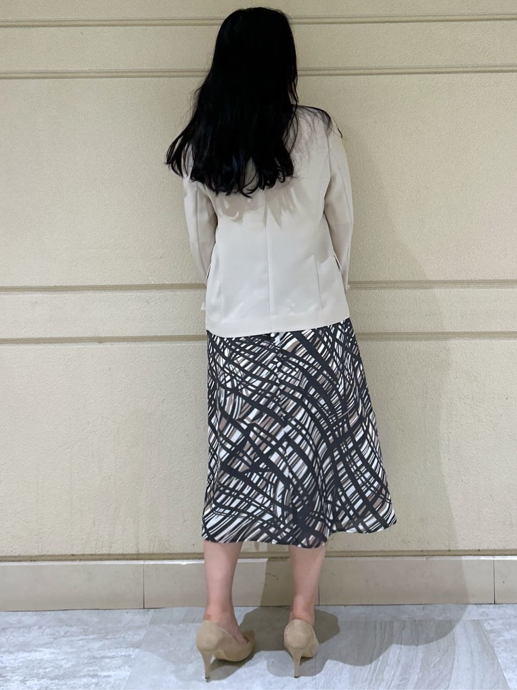 Momokaさんの「COUP DE CHANCE｜【洗える／日本製／ハートネック】5分袖ラメ入りニットトップス」を使ったコーディネート