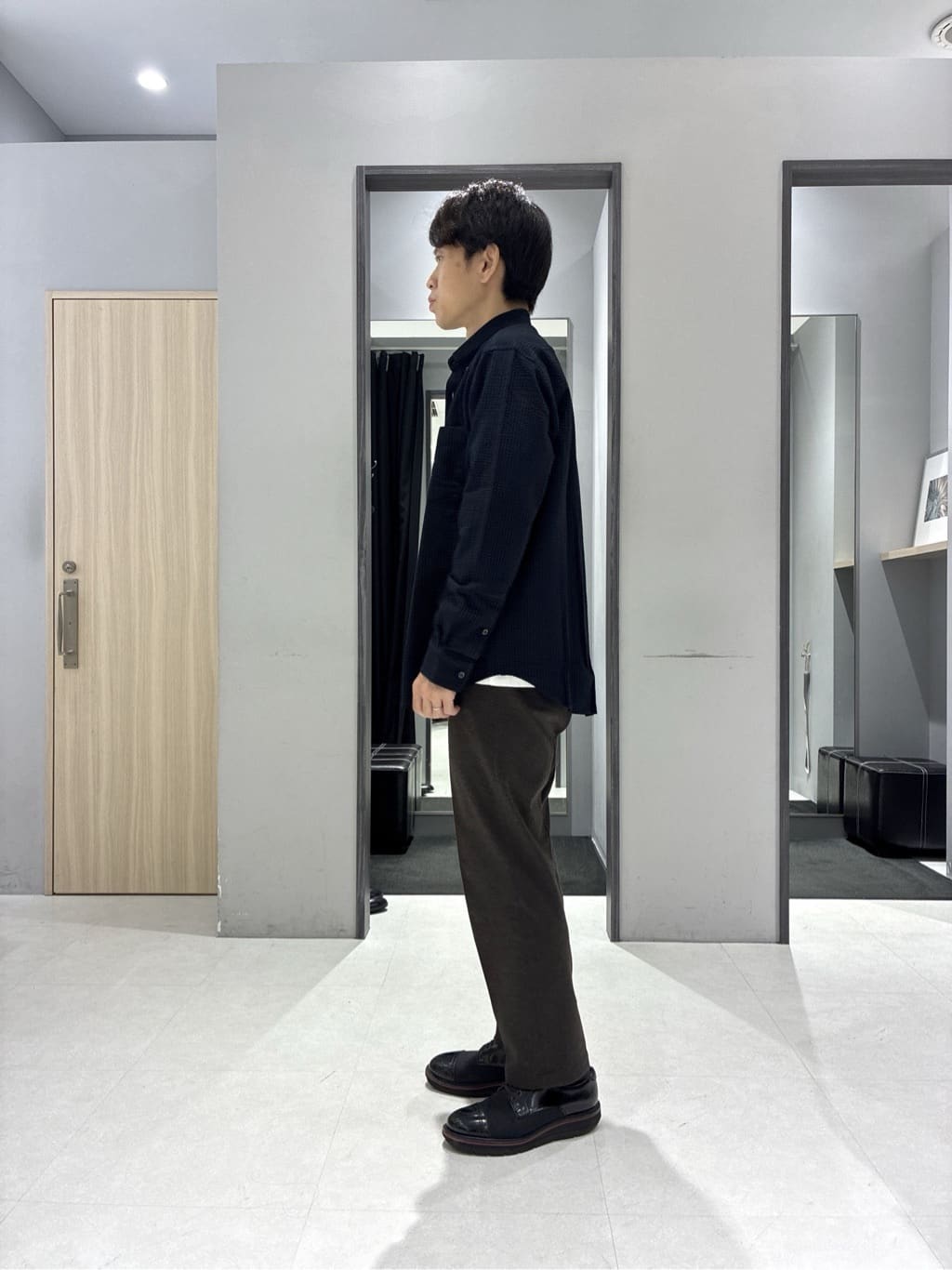 わいずみさんの「TAKEO KIKUCHI｜【抗菌防臭/シーズンレス】シアサッカー ジャージシャツ」を使ったコーディネート