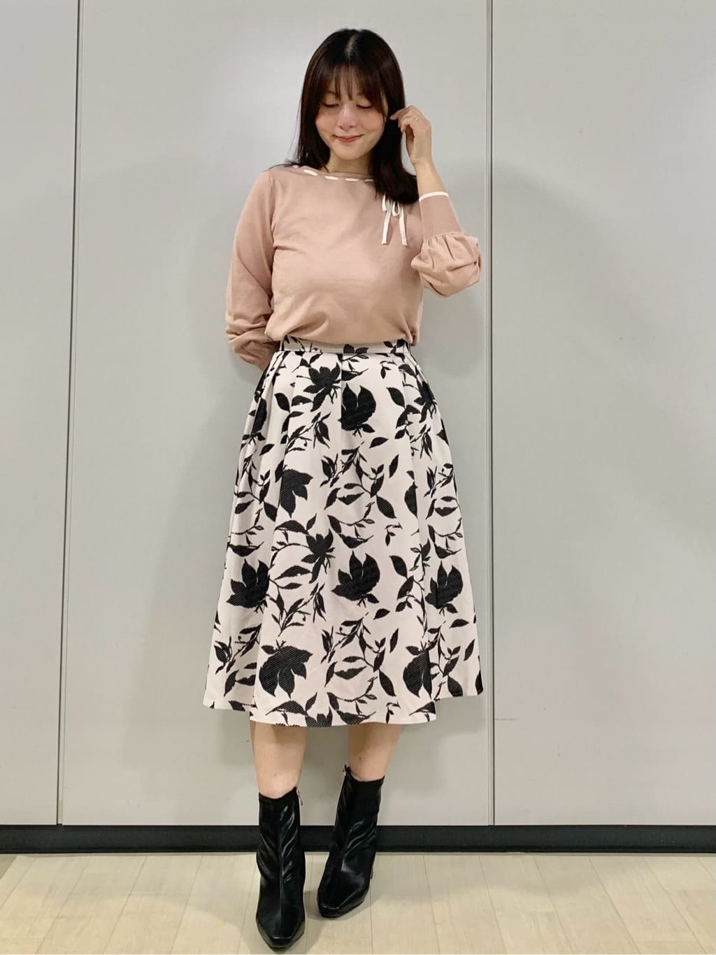 kasumiさんの「index｜はしごリボンバイカラーニット【洗濯機OK】」を使ったコーディネート
