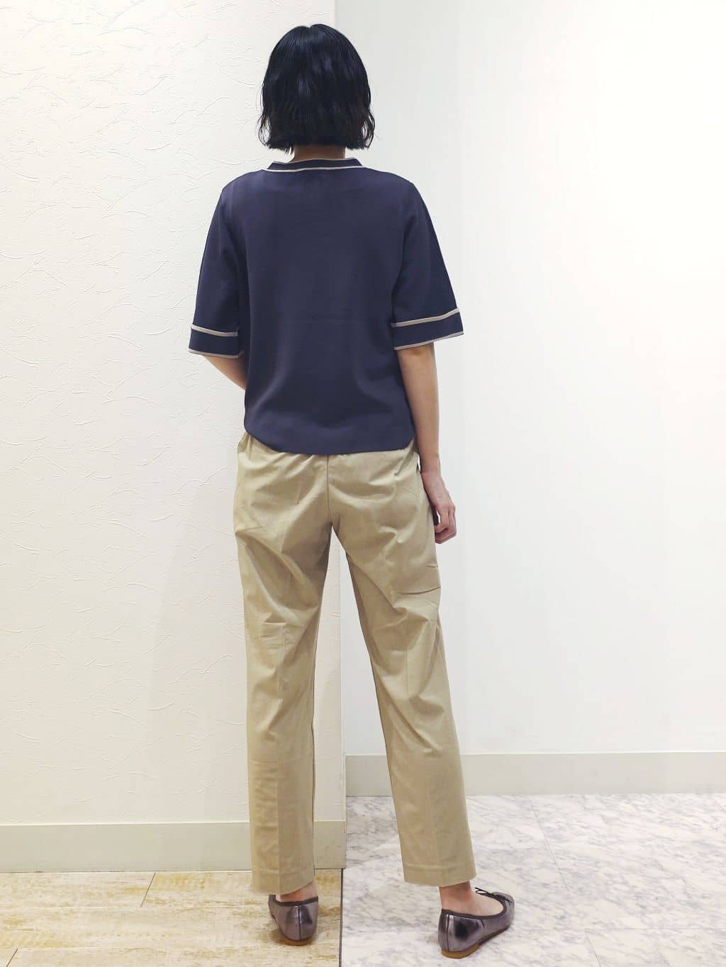 ケイさんの「grove｜キレイも動きやすさも　美脚見えハイパーストレッチパンツ」を使ったコーディネート