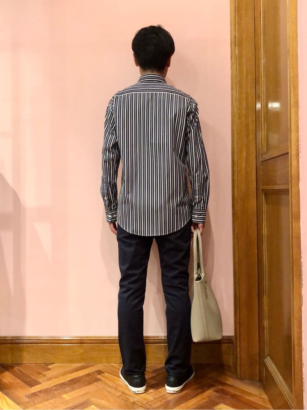 OKJさんの「DRESSTERIOR｜THOMAS MASON ストライプシャツ」を使ったコーディネート