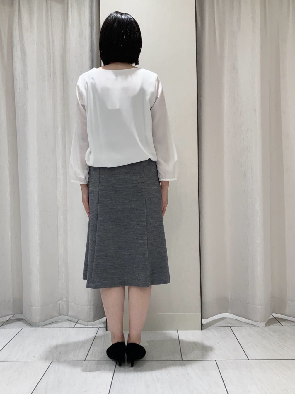 わたなべさんの「UNTITLED｜【洗えるスーツ/ストレッチ】ウール混ジャージ ノーカラージャケット」を使ったコーディネート
