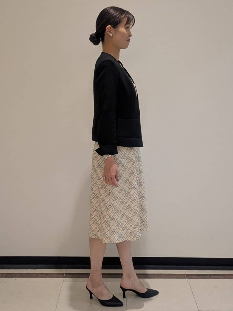 mikiさんの「COUP DE CHANCE｜◆【日本製】ロングフェイクパールネックレス3」を使ったコーディネート