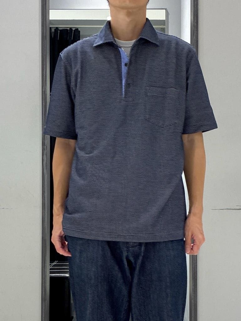 わいずみさんの「TAKEO KIKUCHI｜【抗菌防臭／9色5サイズ展開】ハニカムメランジ ポロシャツ」を使ったコーディネート