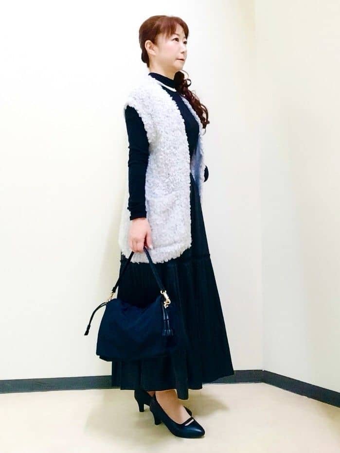 花さんの「Reflect｜【重ね着に大活躍◎／暖か保湿素材】プチタートルネックニット」を使ったコーディネート