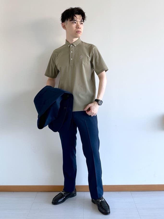 イッシーさんの「TAKEO KIKUCHI｜【COOL CITY WEAR】アーバンクール ジャケット /接触冷感・吸水速乾」を使ったコーディネート