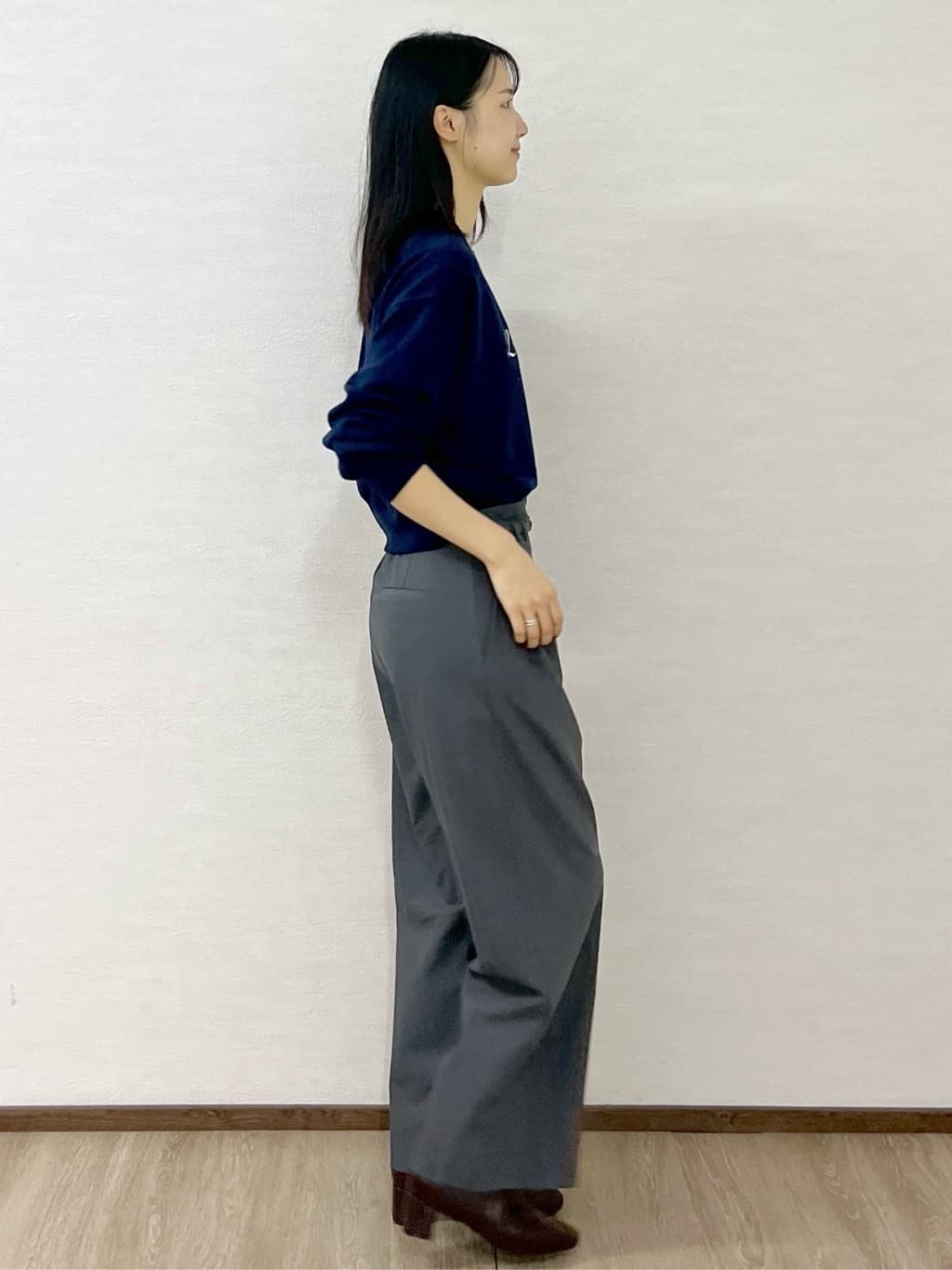 sachikoさんの「OPAQUE.CLIP｜ベルト付きタックワイドパンツ【洗濯機OK】」を使ったコーディネート
