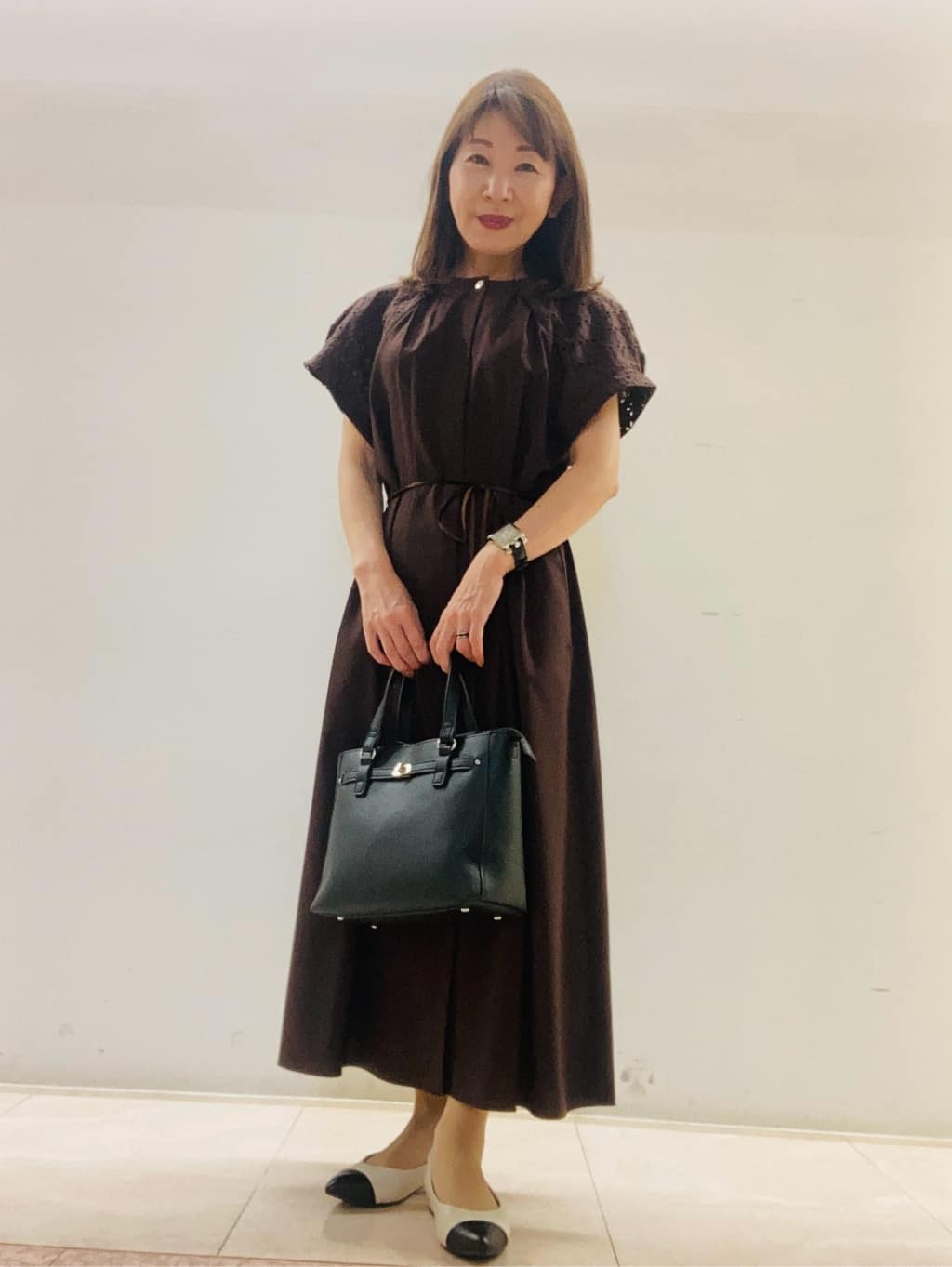 kurodaさんの「Reflect｜カットワークレーススリーブワンピース」を使ったコーディネート