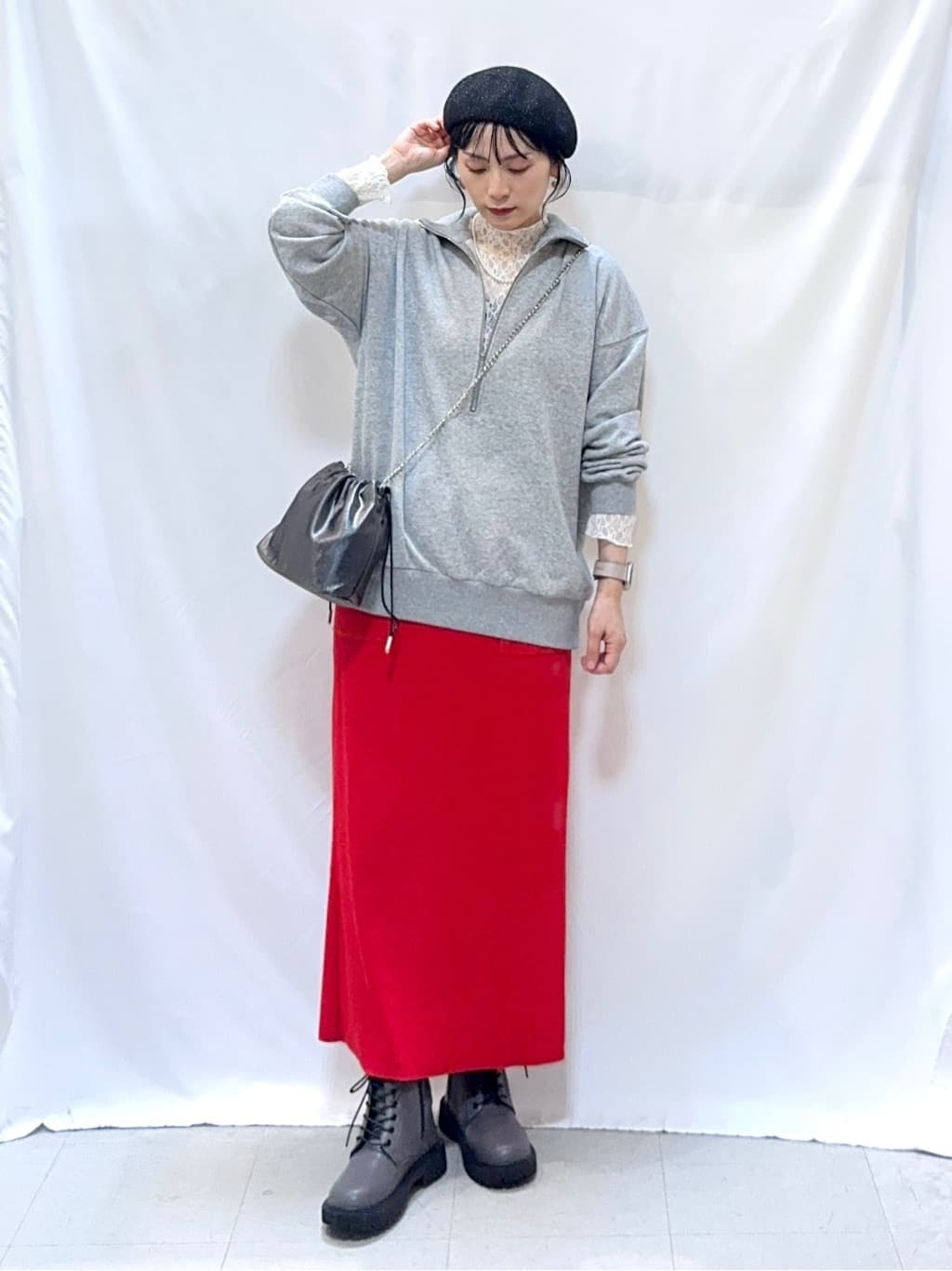 𝐇𝐢𝐫𝐨𝐦𝐢さんの「SHOO･LA･RUE｜【S-LL】上品なレースハイネックトップス」を使ったコーディネート