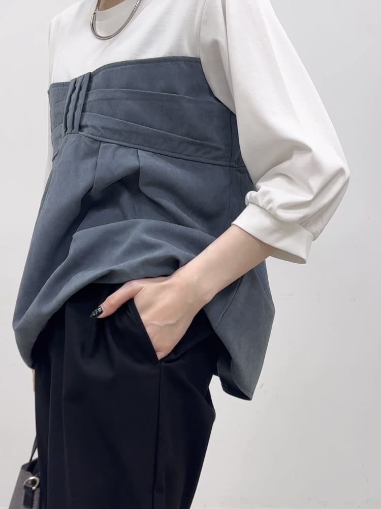 𝐜𝐡𝐢𝐤𝐚さんの「SHOO･LA･RUE｜【洗える/S-LL/美脚シルエット】ハイパーストレッチ テーパードパンツ」を使ったコーディネート