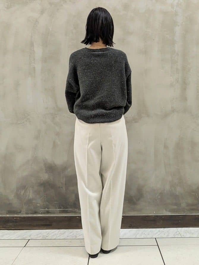 shioさんの「grove｜華やぎ冬ニット　ミニスパンコールフェザーニット」を使ったコーディネート