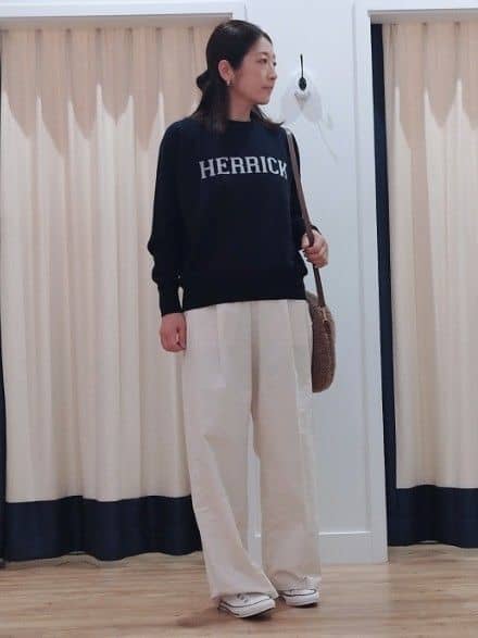 HIROさんの「Dessin｜【セットアップ可・洗える】マリンコーデュロイパンツ」を使ったコーディネート