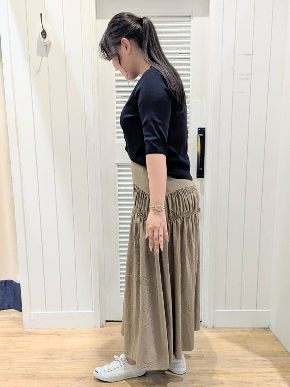 ayakaさんの「Dessin｜【UVカット/洗える】2WAY五分袖カーディガン」を使ったコーディネート