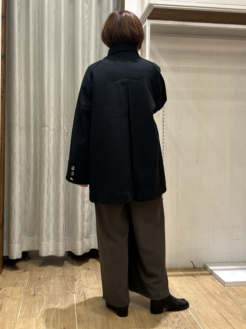 ga_riさんの「THE SHOP TK｜クラシカルな装い ウールライクスタンドカラーコート」を使ったコーディネート