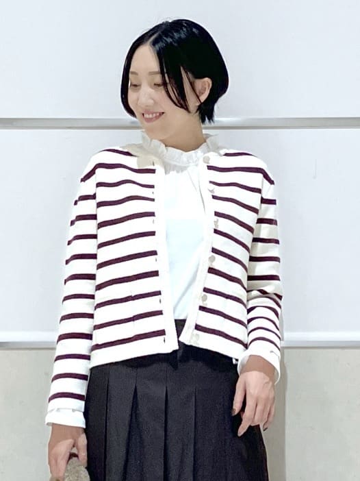 eriko さんの「Dessin｜【洗える】ジャケット見えカーディガン」を使ったコーディネート