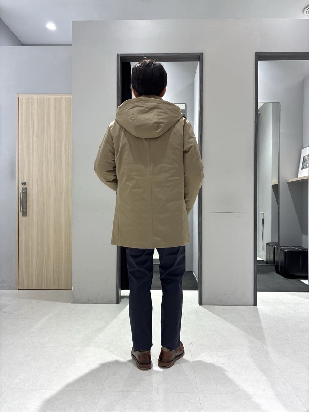 わいずみさんの「TAKEO KIKUCHI｜【None Of Stress】ストレッチ ダウンブルゾン」を使ったコーディネート