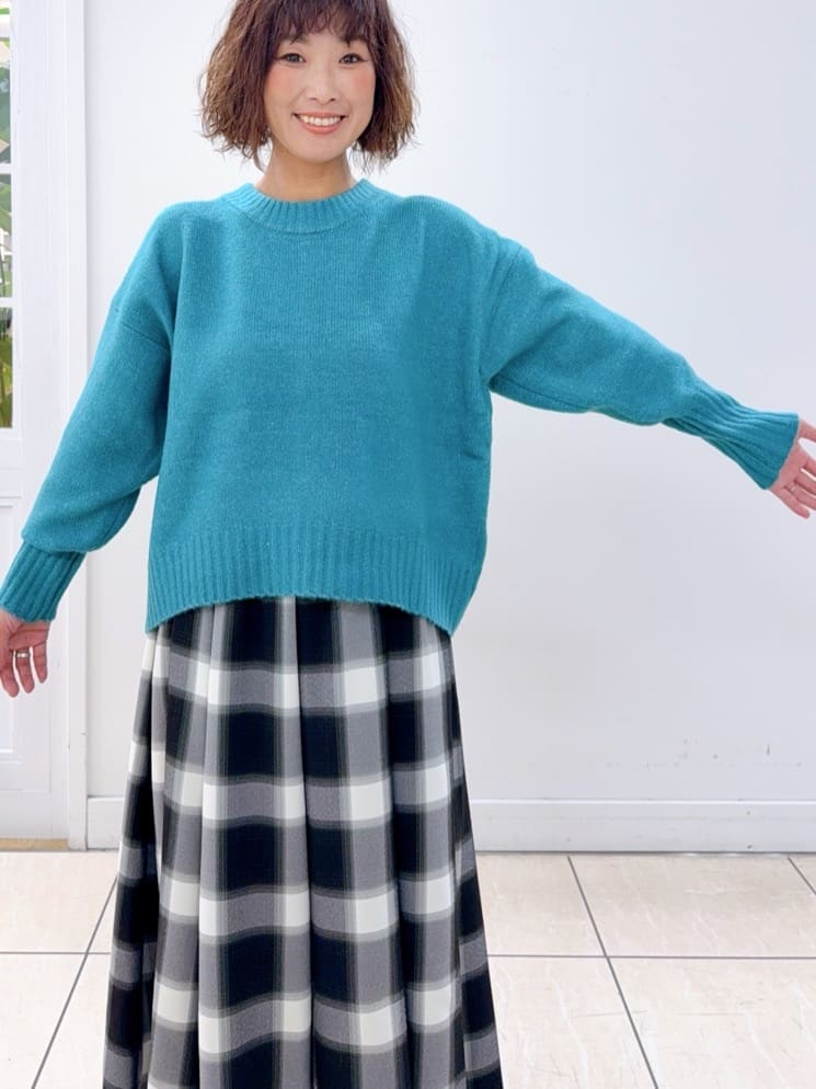 Osawaさんの「Dessin｜【洗える】クルーネックワイドニット」を使ったコーディネート