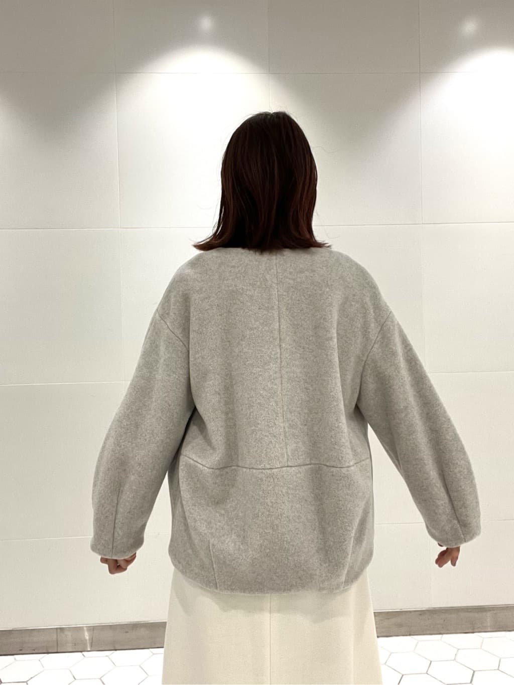 Makinoさんの「Dessin｜【洗える】ウールブレンド後ろボタンニット」を使ったコーディネート
