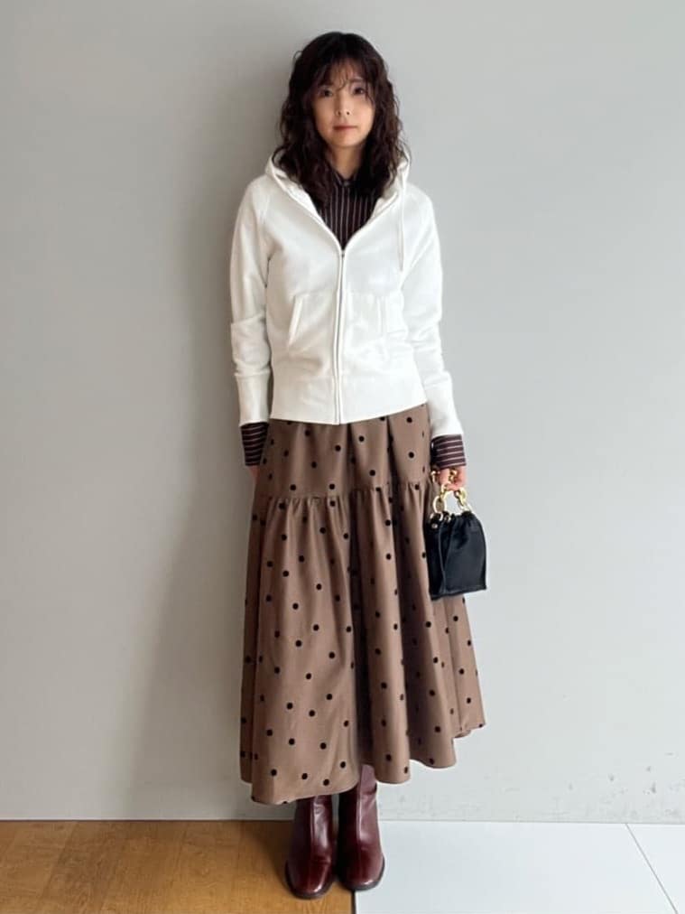 misaさんの「DRESSTERIOR｜デキシー吊裏毛ジップアップパーカ」を使ったコーディネート