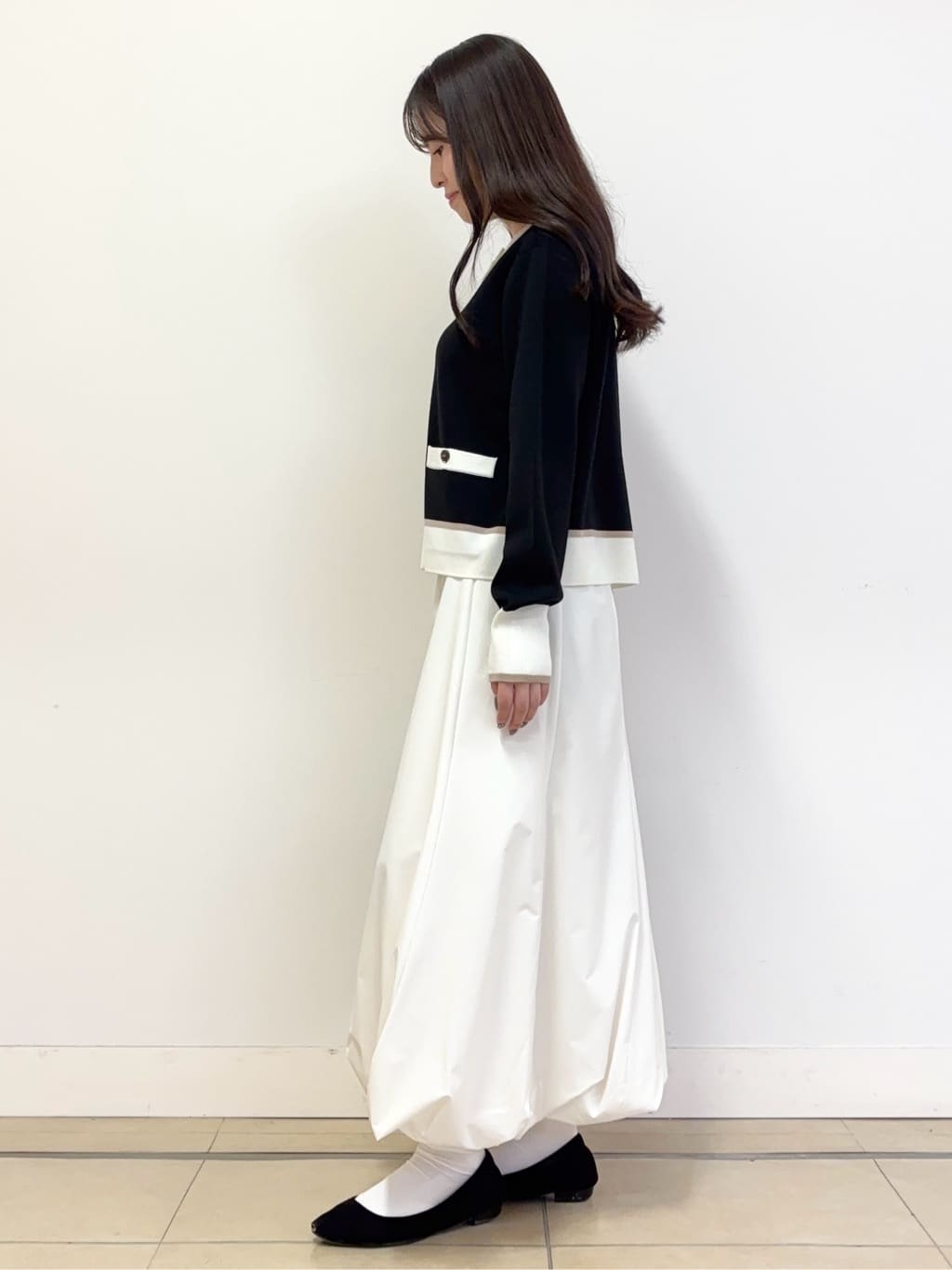 あやかさんの「UNTITLED｜【アンサンブル可/ジャケット風】ウールミラノリブカーディガン」を使ったコーディネート