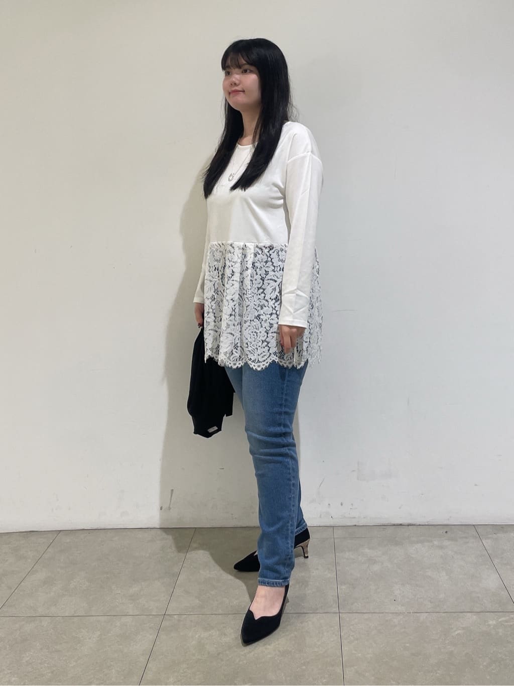 emikaさんの「INDIVI｜【軽く羽織れる！】ダブルジャケット」を使ったコーディネート