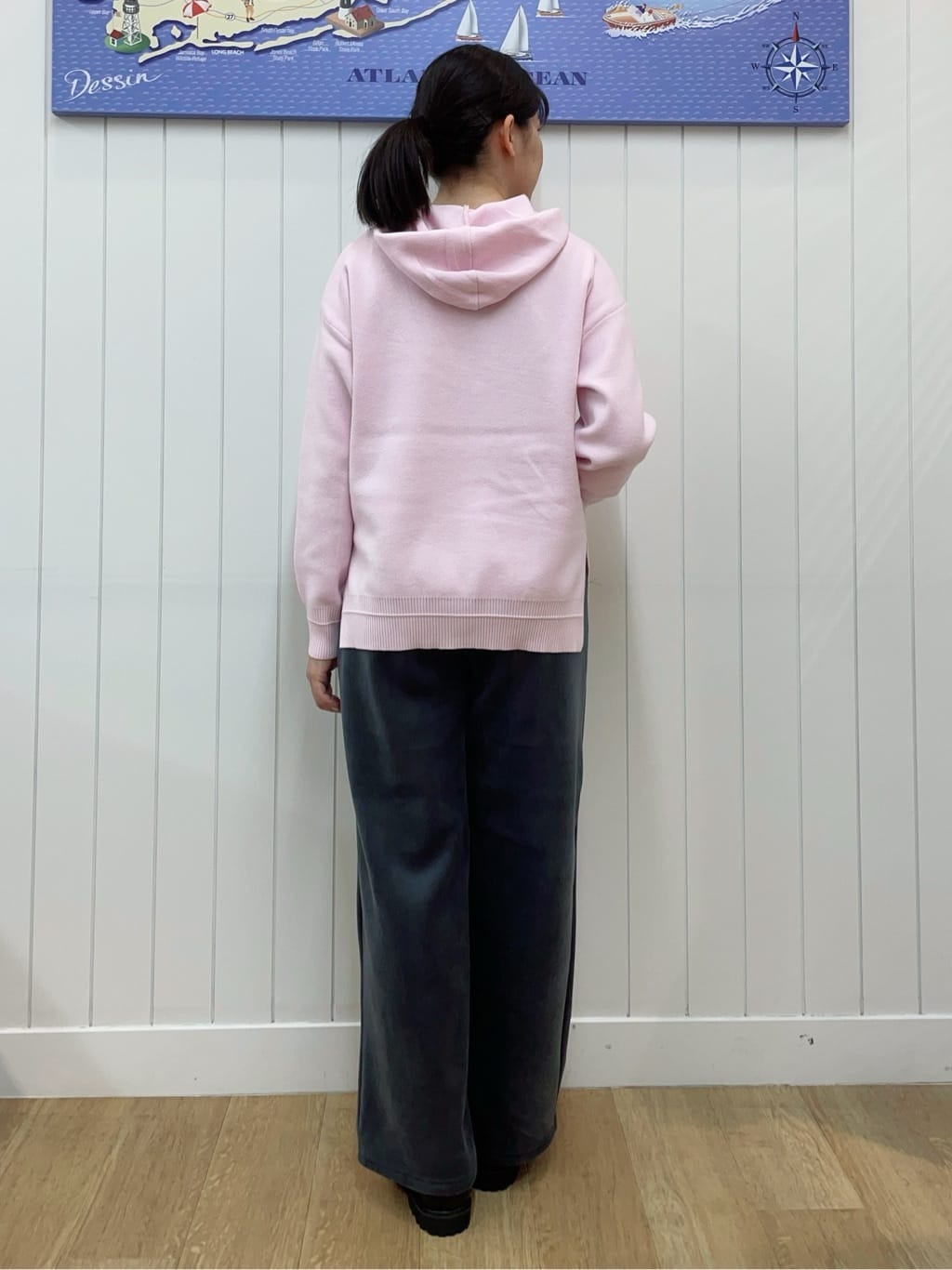 Mayaさんの「Dessin｜【洗える／体型カバー】ちょうどいいニットパーカ」を使ったコーディネート