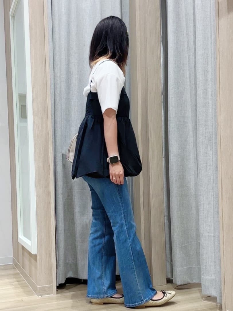 Fumikaさんの「grove｜ラフだけどおしゃれ　チュールレイヤードTシャツ」を使ったコーディネート
