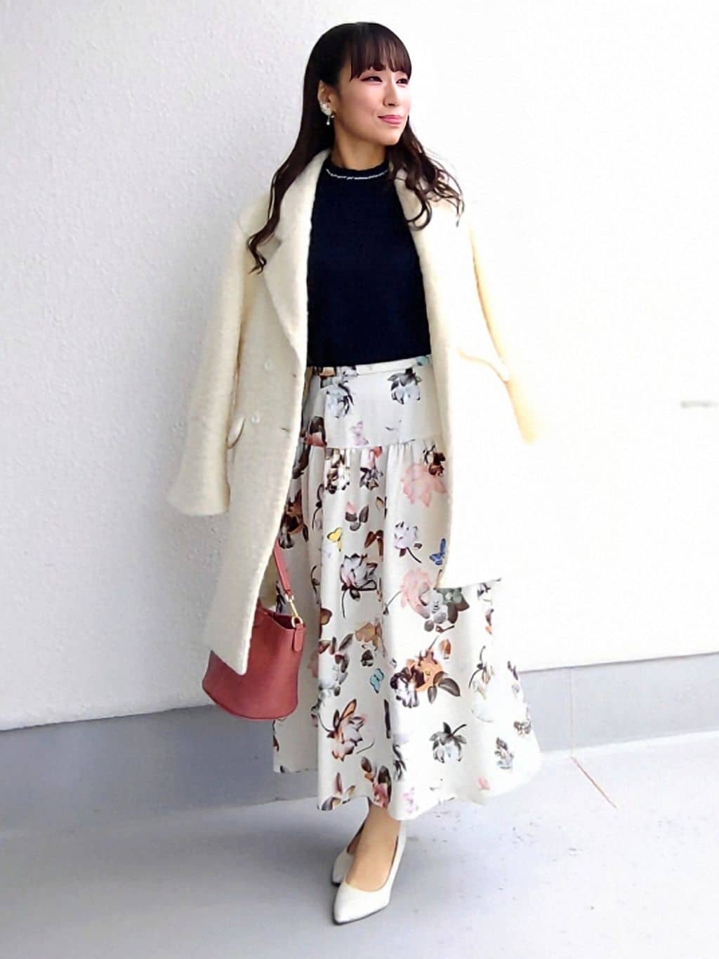 keinaさんの「SunaUna｜【COLLECTION LINE】ブークレーコート」を使ったコーディネート