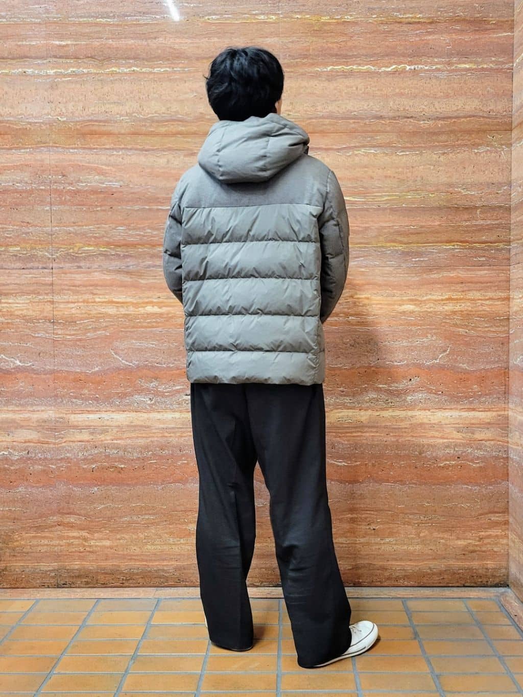 piroyaさんの「TAKEO KIKUCHI｜カラーコンビ ダウンブルゾン」を使ったコーディネート