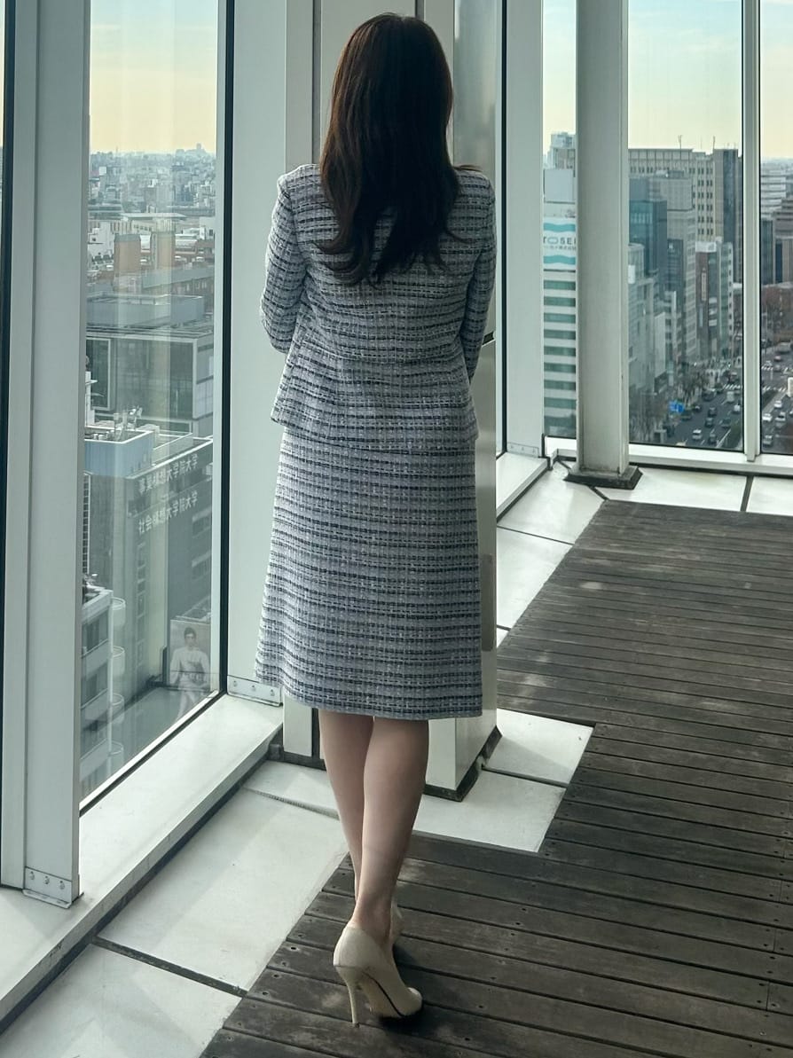 hayaseさんの「COUP DE CHANCE｜【日本製】ツィードノーカラージャケット」を使ったコーディネート