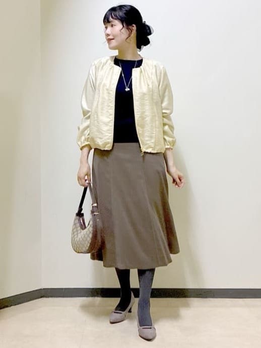  beni_gingerさんの「Reflect｜【選べる8色／スカートにもパンツにも◎】ウール混ボートネックニット」を使ったコーディネート