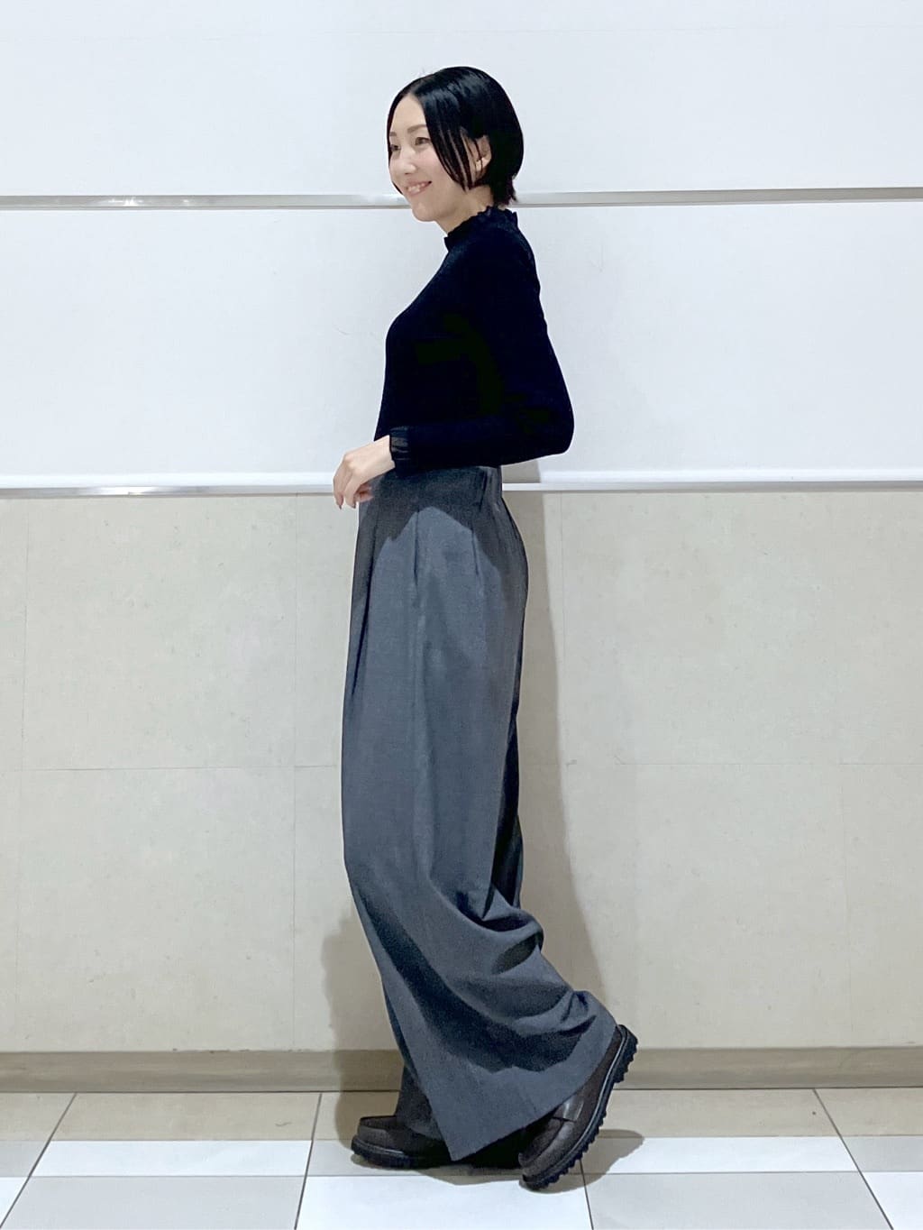 eriko さんの「Dessin｜【洗える】オーガンジーフリルニット」を使ったコーディネート