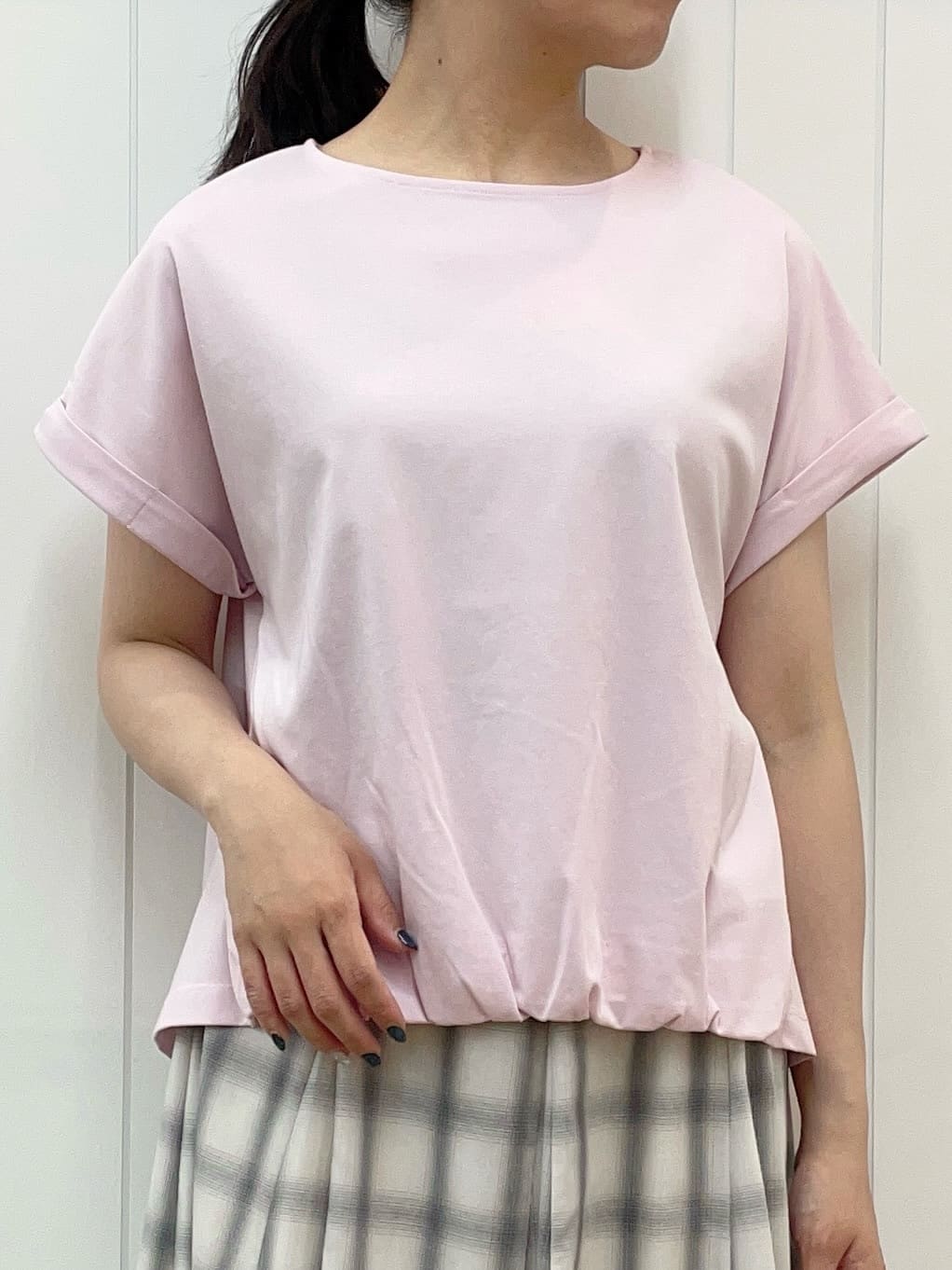 Mayaさんの「Dessin｜【二の腕カバー／UVカット】ロールアップスリーブ裾ギャザーカットソー」を使ったコーディネート