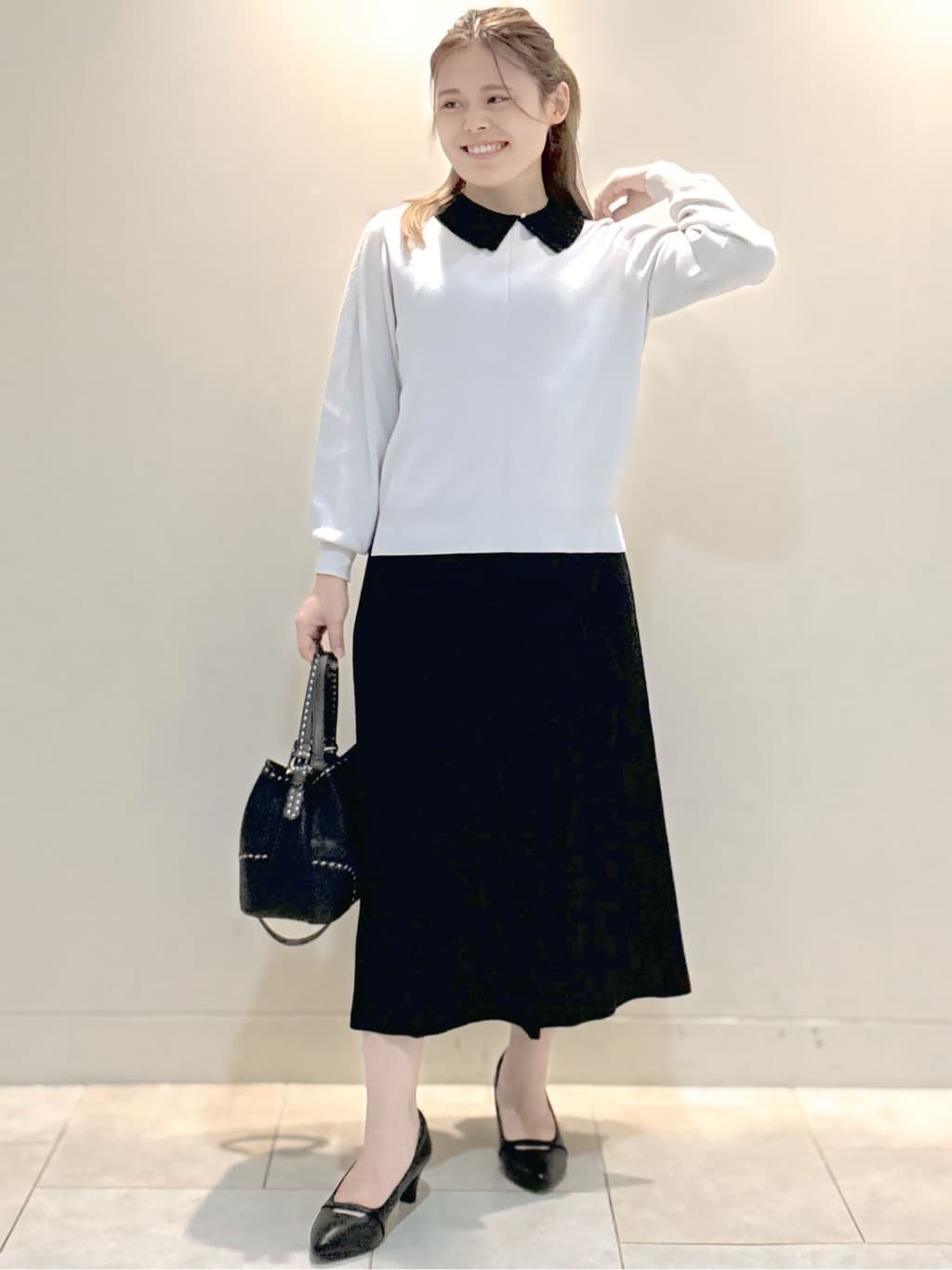 S&auml;K&iuml;さんの「Reflect｜【コーディネートのポイントに◎】パール調ボタン&times;レース付け衿」を使ったコーディネート