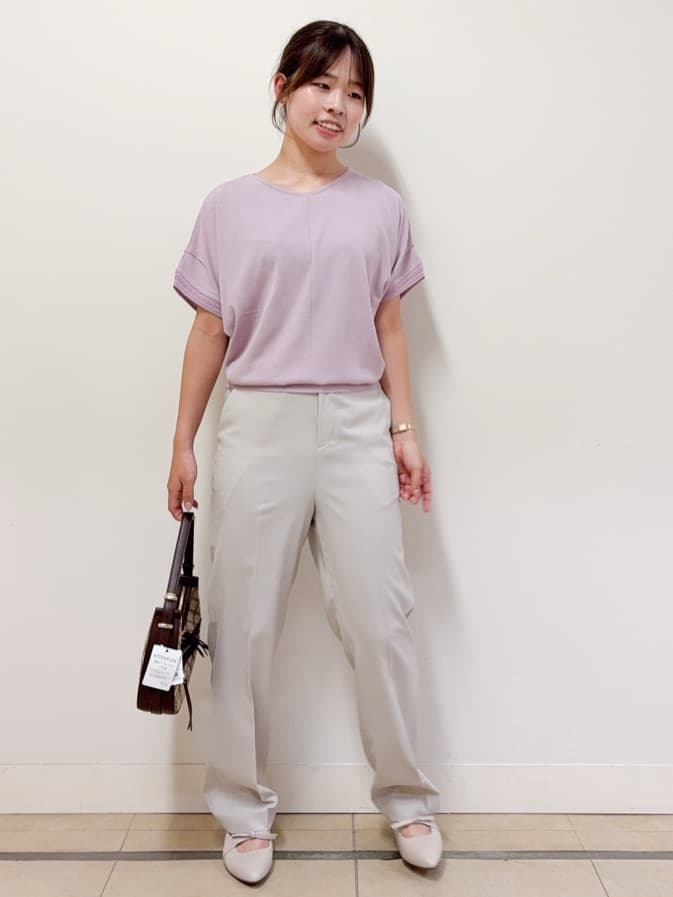 ハルさんの「Reflect｜【選べる7色◎／手洗い可／二の腕カバー】半袖ニット」を使ったコーディネート