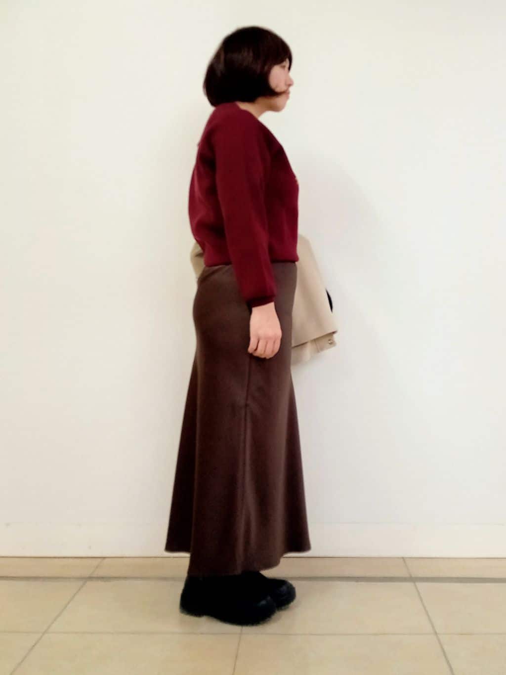 emiさんの「DRESSTERIOR｜コンパクトフェイクファーバッグ」を使ったコーディネート