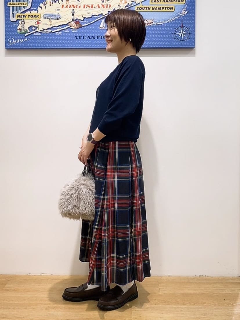 Hamaさんの「Dessin｜【洗える】後ろボタンニットプルオーバー七分袖」を使ったコーディネート