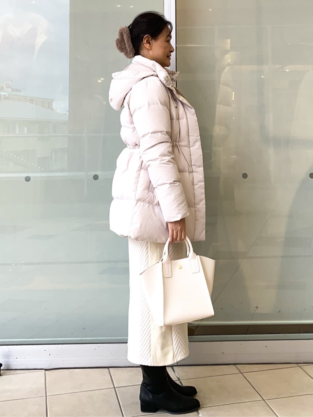 Jeanさんの「OPAQUE.CLIP｜KAWADAダウンドロストミドルコート【撥水／洗濯機OK／2WAY／静電気防止裏地】《XS～3L》」を使ったコーディネート