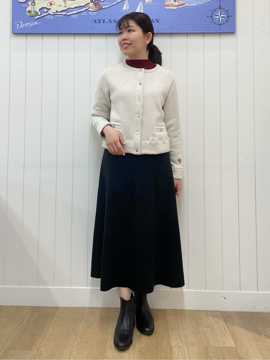 Mayaさんの「Dessin｜【洗える】リブタートルネックニット」を使ったコーディネート