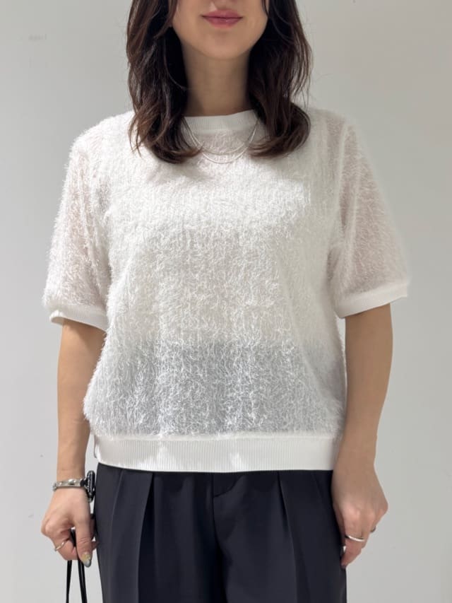 そんさんの「INDIVI｜ヘアリージャカードトップス」を使ったコーディネート