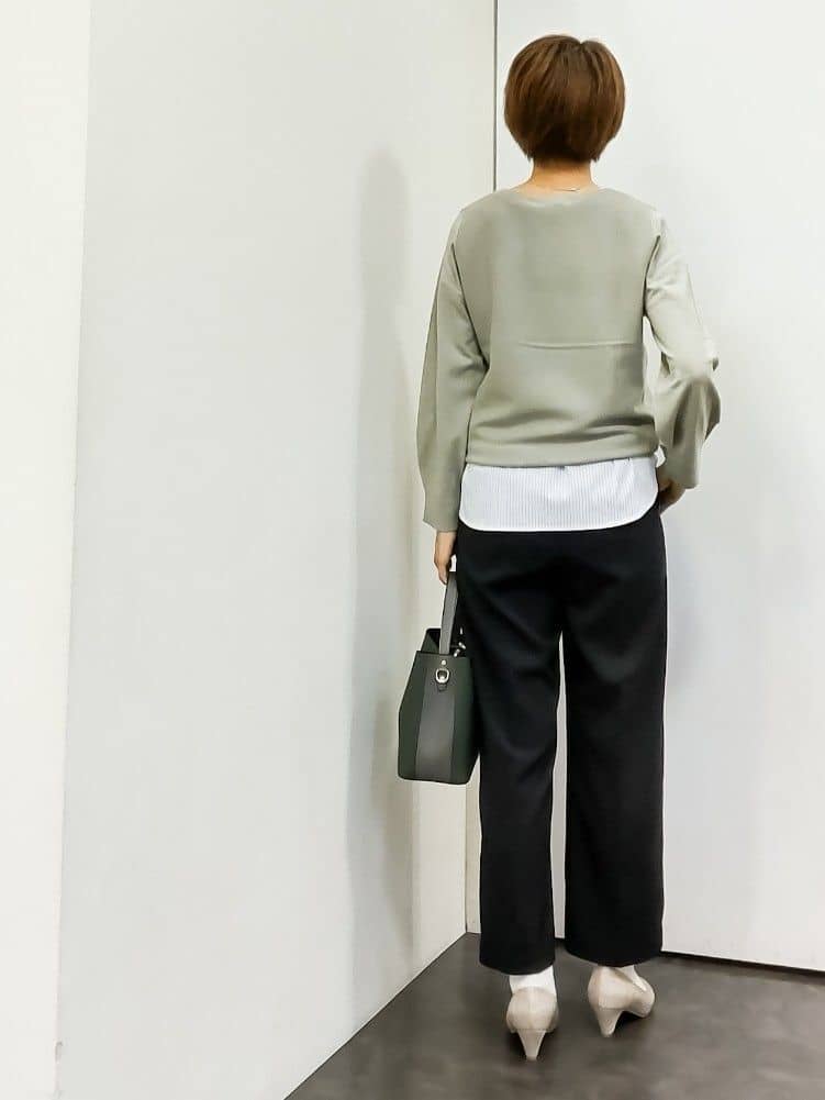 やまちゃんさんの「grove｜ガーターボートネックプルオーバー【洗える/毛玉軽減】」を使ったコーディネート