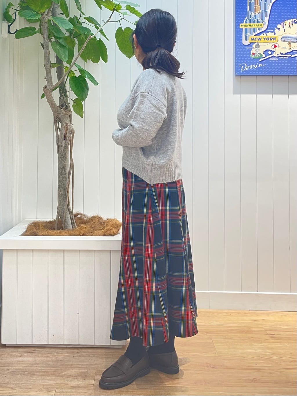 msatoさんの「Dessin｜【洗える】クルーネックワイドニット」を使ったコーディネート