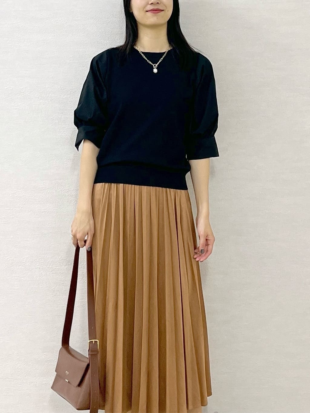 sachikoさんの「OPAQUE.CLIP｜ドッキングスリーブニット【洗濯機洗い可／抗ピル】」を使ったコーディネート