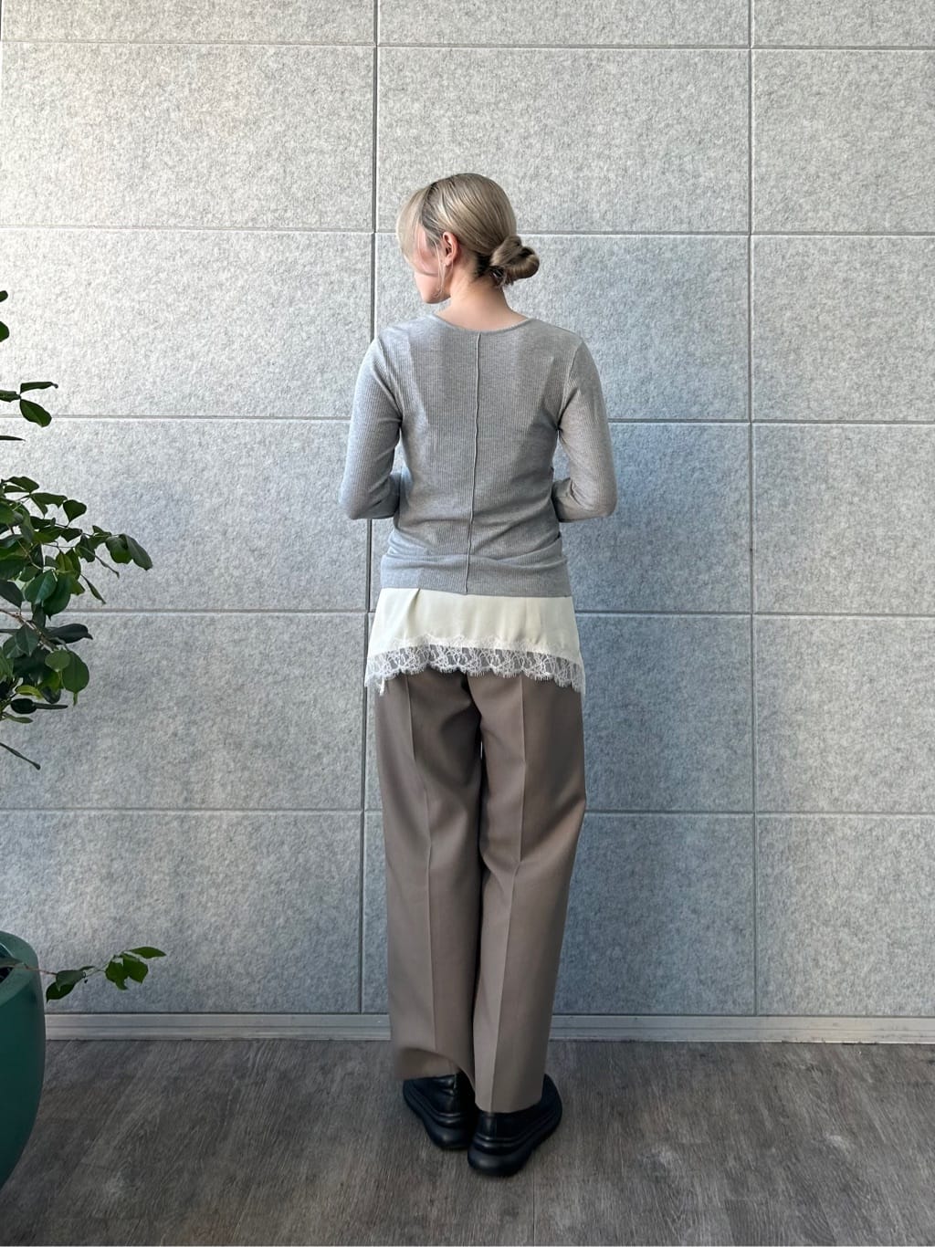 honoka Aさんの「CODE A｜twist sheer rib LS」を使ったコーディネート